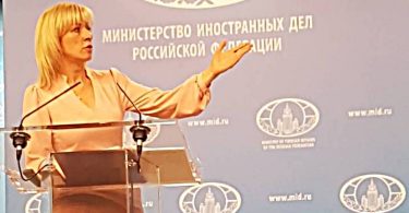 Мария Захарова провежда седмичен брифинг